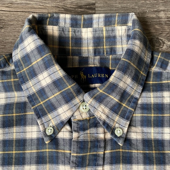 Ralph Lauren Men’s Plaid Shirt 100% Cotton - Picture 2 of 10